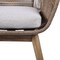 Armen Living Tutti Frutti Indoor Outdoor Dining Chair in Light Eucalyptus Wood with Truffle Rope and Gray Cushion LCTFSITRU - alternate 6